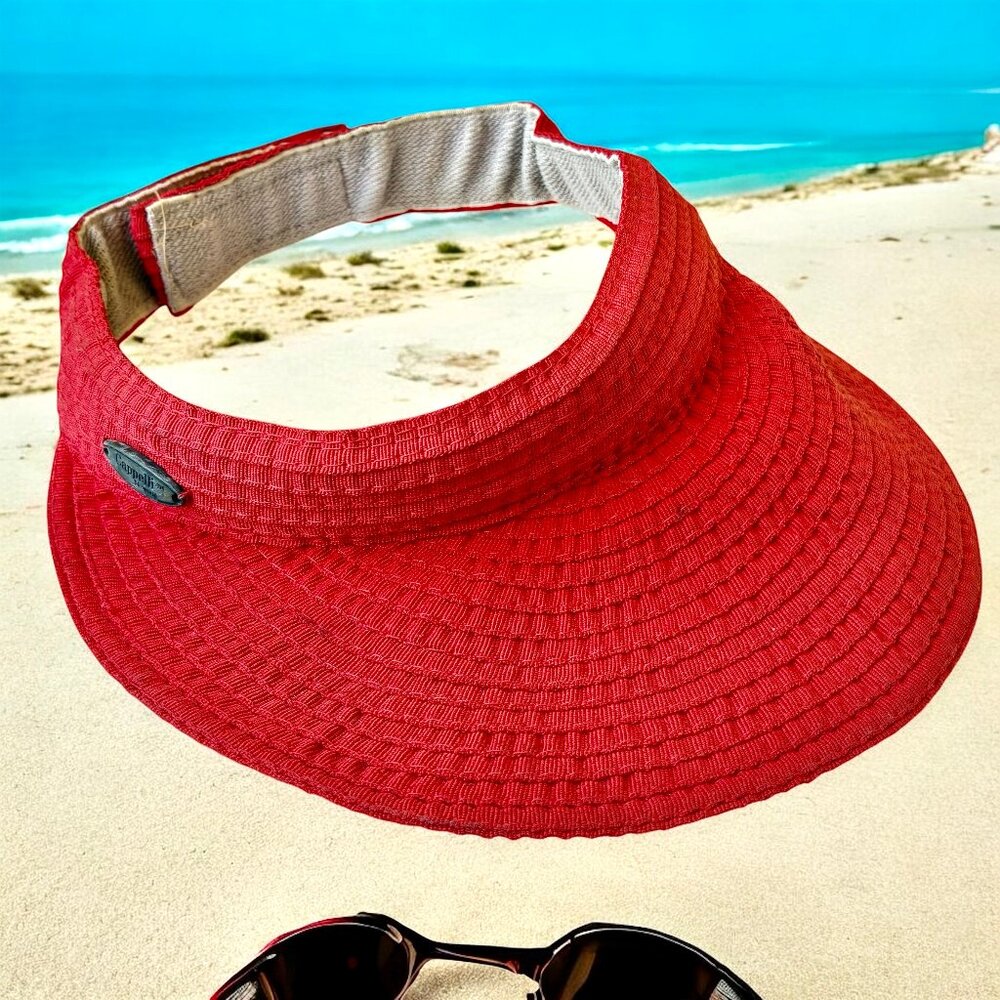 CAPPELLI Straworld Womens Red Sun Visor Adjustable